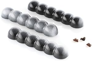 Silikomart | Bolla B, Molde para Chocolate en Tritan, Paquete de 1 Molde, Medidas 115 x 25 mm, h 15 mm,