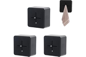 DRAGONX2 Morsetto Per Asciugamani Bagno Clip Per Asciugamani Da Bagno Autoadesiva Ganci Per Asciugamani In Abs Portasciugamani Autoadesivi Ganci Per Asciugamani Quadrati Per Bagno, Cucina E Casa (Nero)