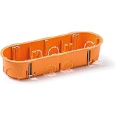 FAMATEL - Built-in box for mechanisms | Triple | 67x45 mm | Orange