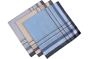 Mikiuly Herren Taschentücher, Stoff Taschentücher Herren, Herren Stoff Taschentücher, Baumwolle Herrentaschentücher Stofftaschentuch, Wiederverwendbar, Geschenk für Männer, 3 Stück(38cm x 38cm)