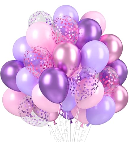 Konfetti Luftballon Set Von Oblique Unique® – Bunte Deko Für Jede Party In Lila