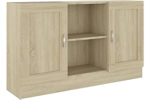 Tidyard Aparador de Aglomerado Armario Auxiliar de Almacenamiento Aparador Moderno Aparador para Salón con 2 Compartimentos y 2 Puertas Roble Sonoma 120x30,5x70 cm