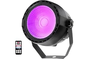 Rtktoup COB LED Par Strahler, 30 W UV Bühnenlicht mit DMX 7CH FernbeDienung Master Slave Auto Sound Aktivierungs Modus, Effektstrahler geeignet für Bühne Hochzeit Bar Club Disco Architekturbeleuchtung
