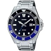 Casio &Uuml;niseks yetişkin MDV-107D-1A2VDF Dalgı&ccedil; Kol Saati Siyah-Mavi Standart