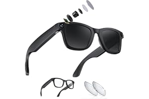 findtime AI Smart Glasses Brille mit Kamera HD 1018P Sportkamera Mikrofon Musikwiedergabe Übersetzung Kleine Kamera Bluetooth Sonnenbrille Video Brillen Fahrrad Action Cam Sprachassistent
