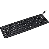 APM 100020 - Clavier Filaire USB - Clavier Ergonomique - Clavier Ordinateur 105 Touches - Clavier USB Filaire - Avec Pavé Num