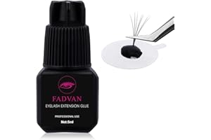 Colla Estensione Ciglia Adesivo per Ciglia Finte Ipoallergenico ad Asciugatura Rapida Istantanea, Adesivo per L'innesto di Extension Ciglia Finte Colla Eyelash Glue FADVAN 5ml