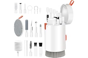 HOOWUDY Tastatur Reinigungsset, 20 in 1 Keyboard Cleaning Kit, Reinigen Bürste Elektronik Reiniger, Tastaturreiniger mit Bürste für Tablet, Laptop, Phone, Ohrhörer, PC-Monitor, Kamera