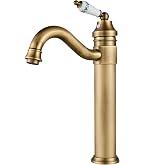 ANVAVA Badezimmer-Wasserhahn Aus Messing – Einzelgriff-Armatur Mit 2 Strahlarten & Filter, Inkl. Deckplatte