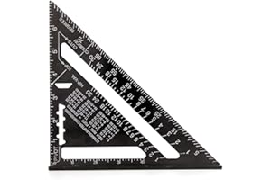 Nobranded BM3G - Righello triangolare in lega di alluminio, 1,8 m, acrilico