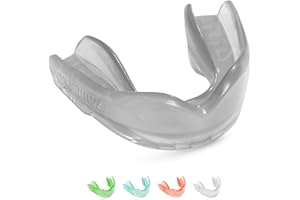 SafeJawz Elements Sports Mouthguard, Dual Layer Premium Protection Adult and Junior Gum Shield with Case for Boxing, MMA, Rugby, Martial Arts, Judo and All Contact Sports (Rock, Adult (12+))