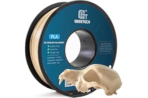 GEEETECH Filamento PLA de 1.75 mm, filamento PLA para impresora 3D, precisión dimensional +/- 0.02 mm, carrete de 2.2 libras, color blanco hueso