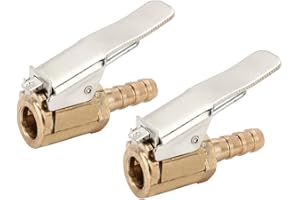 ‎SENZEAL SENZEAL 2 x 1/4'' NPT Hebelstecker Air Chuck Messing neu Reifenfüllnippel Ventilaufsatz Momentstecker (6mm)