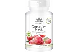 ‎HERBADIREKT Cranberry Kapseln - Cranberry-Extrakt 25-fach konzentriert - hochdosiert - 90 Kapseln - vegan | HERBADIREKT by Warnke Vitalstoffe