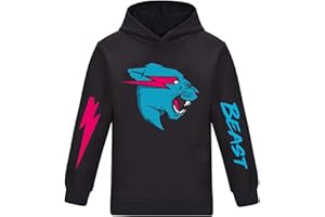 CKCKTZ Mr Beast Hoodies für Jungen Mädchen Pullover Sweatshirt Kinder Cartoon Langarmshirt Klassische Oberteile Pullover