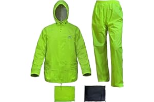 ZOEGO Waterproof Suits for Men Lightweight Rain Gear Jacket with Trousers Pants Portable Ripstop