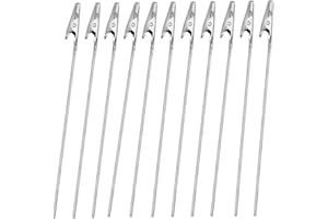 DOAFOCE Peak-EU 50 Pcs Photo Clip Metal Alligator Clip for Shop Display Price Tag Photo Display Note Clip (Silver)