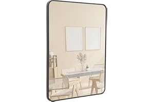 ‎TERRA HOME Terra Home Wandspiegel - Rechteckig, 60x80 cm, Schwarz, Modern, Metallrahmen Spiegel - für Flur, Wohnzimmer, Bad oder Garderobe