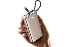 Noise Newly Launched India's 1st Power Bank 20000mAh 45W Ultra Fast Charging: Built-in Type-C Cable, Digital Battery%, Advanced Safety, Metallic Finish, Triple Output, BIS Certified (Titanium)