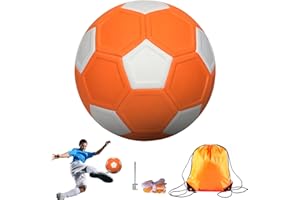 DHINCHANSAIB Balón de fútbol curvado de goma EVA, 20 cm, ideal para entrenamiento de fútbol y como regalo para interior y exterior