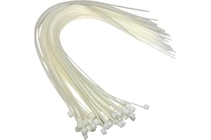 ON1SHELF Cable Ties - 450mm x 4.8mm - 17.7" Extra Long Tie Wraps - Nylon Zip Ties (50, Natural)