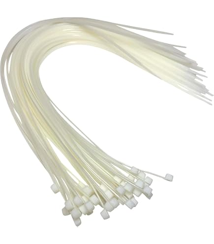 Sourcing Map Kabelbinder-Set – 200 Stück, 250 Mm Lang, 18 Kg Zugfestigkeit, Selbstsichernd, Weiß