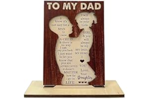 KUGGTY Father Day Gifts From Daughter, Personalized To My Dad Plaque, Gifts For Dad From Daughter, Birthday Gifts for Daddy, Stepdad, Father in Law Personalized Father Gift