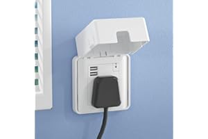 SAFELON 1 PC UK Socket Cover Box for Baby Safety, Childproof Electrical Outlet & Plug Cover Box with Waterproof Splashes, Switch Protector Cover for Home Safety (Single, White)