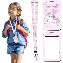 Porte-badge Avec Cordon Réglable - Pour Carte étudiante, Badge Professionnel, Accessoire Licorne