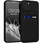 CONSTRAIN - iPhone 14 ile uyumlu 13-14 Kılıf Kamera Ve K&ouml;şe Korumalı Kartlıklı C&uuml;zdanlı Yumuşak Renkli Silikon Kap i&ccedil;i Kadife
