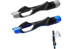 DALAETUS 2 Pièces Entraîneur de Grip de Golf, Grip d'Entraînement pour Le Golf d'Alignement des Gestes, Aide à l'Entraînement au Swing de Golf pour Débutants(Bleu&Gris)
