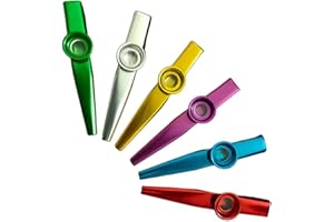 NAFENGLDF Metal Kazoo Musical Instruments for Kids Adults Beginners - Aluminum Alloy Instrument for Guitar Piano Ukulele Accompaniment, Ideal Music Lover Gift Set(Color 6 PCS)