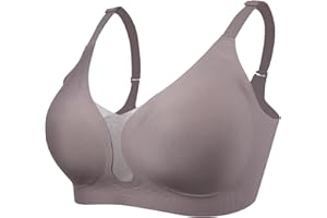 ONEFENG Mastectomy Bra with Pockets - Post Surgery Pocket Prosthesis Bra for Breast Forms Wireless Everyday Bras
