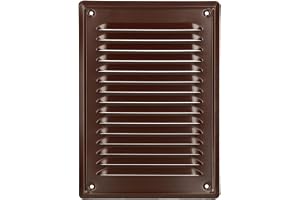 KOTARBAU Ventilationsgrill 230 x 165 mm avgasgrill inskruvning lackerad eldstad ventilation brun insekt skärmbeständig mot ko