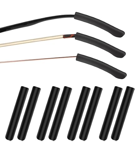 Housses En Silicone Pour Embouts De Branches De Lunettes - Taille 1,5 Mm Ou Moins, Noir, Neuf