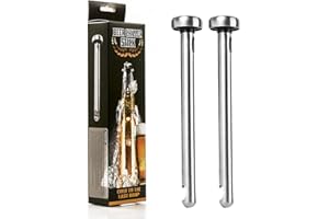 WERTSWF Lot de 2 refroidisseurs de bière en acier inoxydable - Refroidisseur de boissons en bouteille - Pour amateur de bière, cadeau pour homme