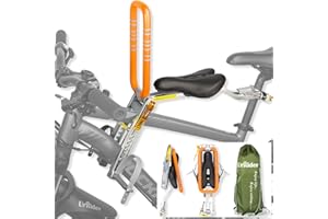 UrRider Nuovo aggiornamento Seggiolino Bici per Bambini, Pieghevole, Portatile, portabiciclette per Bambini con Montaggio Anteriore/Adatto a Mountain Bike, Bici da Donna e Bici Pieghevoli