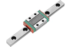 Tyenaza Mini Guida Lineare Scorrevole, Guida di Scorrimento Lineare in Miniatura con Blocco Scorrevole con Cuscinetto Lineare per Bstampante 3D CNC Fai-Da-Te (100mm)