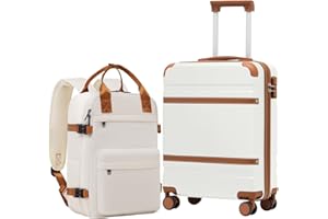 COOLIFE Handgepäck Koffer 55x40x20cm und Kabinen Rucksack 20L(40x25x20cm) Set, Koffer Set passend für Easyjet, Reisekoffer ABS Hartschale kabinenkoffer mit 4 Rollen und praktischem TSA Schloss