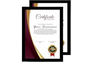 Cispree A4 Photo Frame-2Pack, A4 Wooden Picture Frames with Acrylic Clear Sheet,Large Poster/Documents Frame for Family/Christmas/Photo A4(21 * 29.7CM)-Black