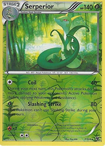 Pokemon Fates Collide Serperior 7/124 Reverse Holo card