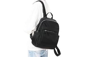 BOXSAM Petit Sac à Dos Femme Chic Gris, Sac a Dos Feminin Elegant Leger Sacs à Dos Femme Anti-vol pour Voyage Loisir Collège