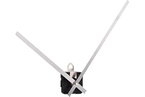 Hicarer Lungo Albero ad Alta Torsione Meccanismo Movimento Orologio con Lunghe Lancette Dritte 250 mm/ 9.8 Pollici (Argento)