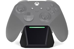 OSTROGEAR Ladestation für Xbox Elite Series 2 Controller, Magnetische Ladegerät Dock Zubehör für Xbox Elite Series 2 Core Controller mit Typ C Ladekabel-Schwarz