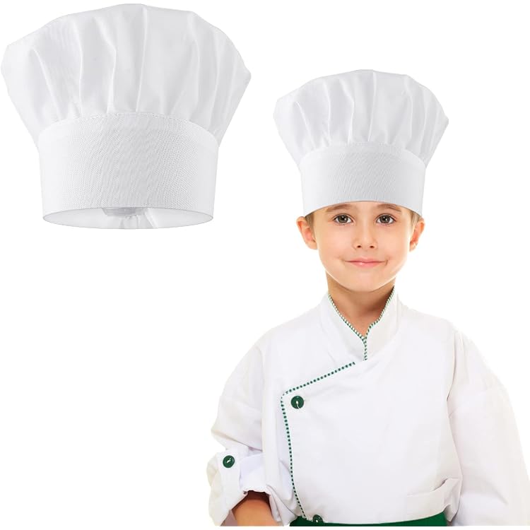 Toque De Chef Blanche 58-60 Cm - En Acrylique - Réglable - Pour Adulte Et Enfant - Restaurant, Cuisine Professionnelle
