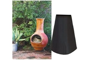 HERSENT Outdoor Patio Chiminea Cover Waterproof Protective Chimney Fire Pit Heater Cover for Outdoor Garden Backyard HZC69