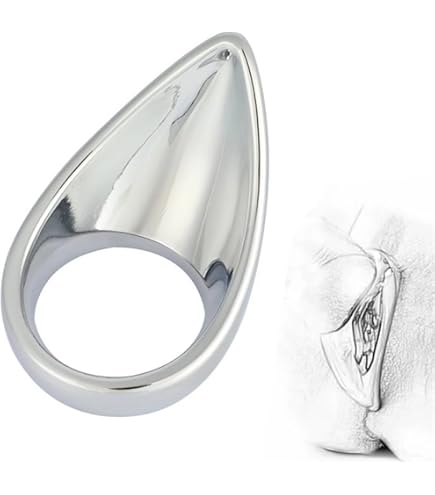 Black Label Stainless Steel Teardrop - Cockring in Tränenform
