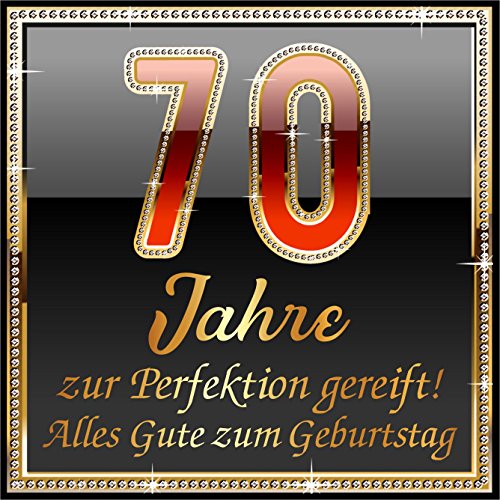 1 St. Aufkleber Original RAHMENLOS® Design: Selbstklebendes Flaschen-Etikett zum 70. Geburtstag: 70 Jahre zur Perfektion gereift!