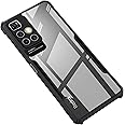 CEDO Redmi 10 Prime (4G) Back Case Cover | Camera Protection Shockproof Bumper-Edge | Acrylic Crystal Clear 360 Degree Protection TPU+PC | Transparent Eagle Back Case Cover (Black)