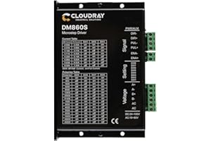 Cloudray 2 Phase Stepper Motor Driver Pilote pas à pas 2 phases DM860S Tension d'alimentation 18-80 V AC et 24-100 VDC Courant de sortie 2-6 A
